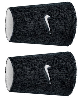Nike Sweatband Swoosh Classic Reversible Doublewide Jumbo (Cotton Blend) 2025 black/white - 2 pieces